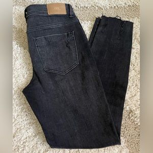 Zara High Waisted Skinny Distressed Jeans Size 4